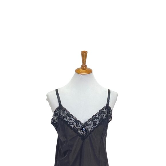 Perfectform Lace Trim Camisole Black Size M Vintage - Picture 6 of 13